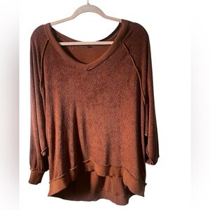 Free People Rusty Brown Sweatshirt